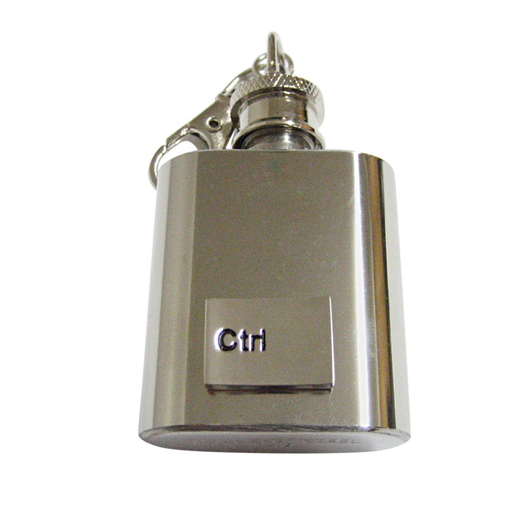 Ctrl Keyboard Keychain Flask